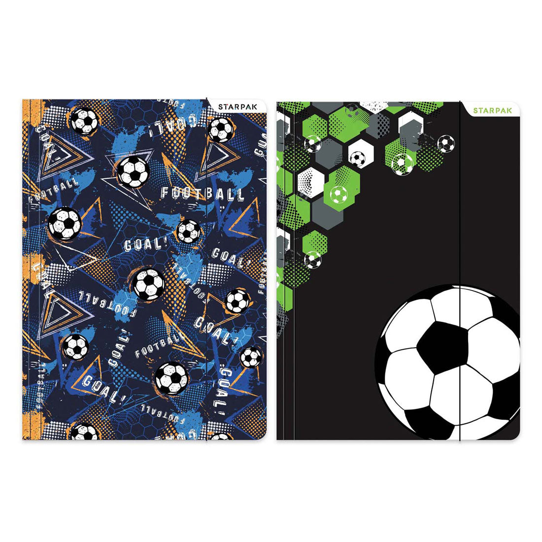 A4 football print elastic folder