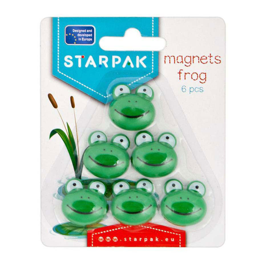 Magneten kikker, 6st.