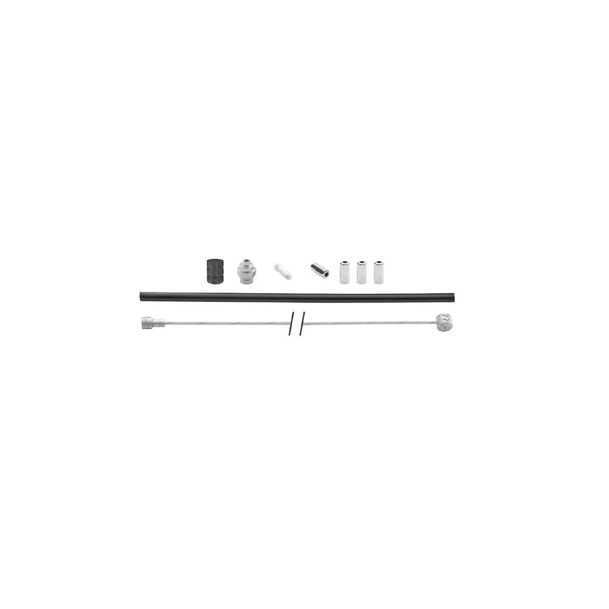 Universal Brake Cable Kit Elvedes 1700mm 2250mm Galvanized - Svart (på MAP)