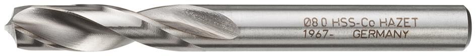 HAZET drill "1967"welding spot drill, for exact reaming of welding spots, with self-cutting centring tip resharpenable, material: high performance, high speed steel (blued)