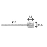 Elvedes Schakel Binnenkabel Slick Stainless steel 2250 mm Ø 1.1 mm 100 pieces