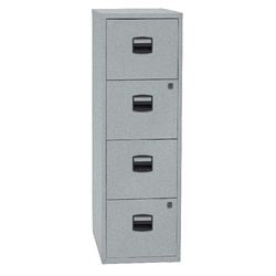 Bisley 4-Drawer Suspension Filing Cabinet Silver
