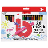 Bruynzeel Kids Short Thick Colored Pencils, 20 pcs.