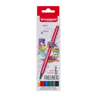 Bruynzeel Fineliner Set Basic 6 Colors