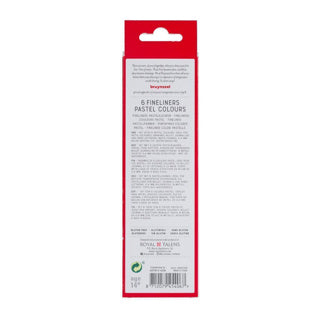 Bruynzeel Fineliner Set Pastel 6 colors