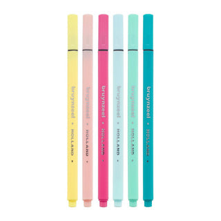 Bruynzeel Fineliner Set 6 colors light