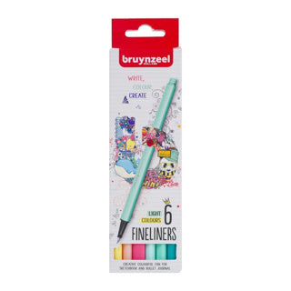 Bruynzeel Fineliner Set 6 colors light