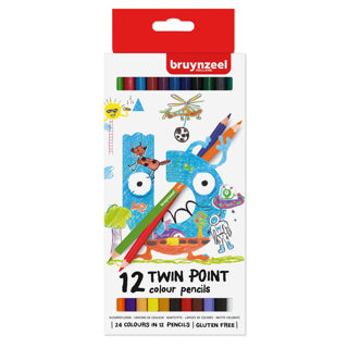 Matite colorate Bruynzeel Kids Twin Point, 12 °.