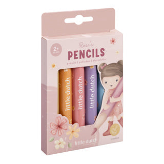 Pencils short thick little dutch rosa 6 pieces | 2 pcs