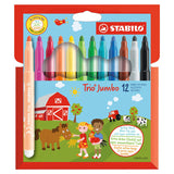 Stabolo trio jumbo viltstifts, 12st.