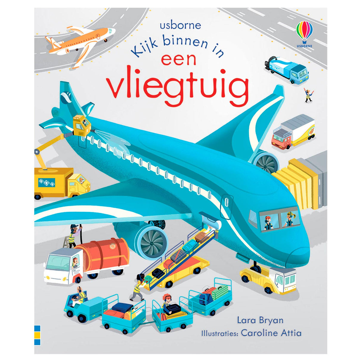 Wpg uitgevers kijk binnen in een vliegtuig