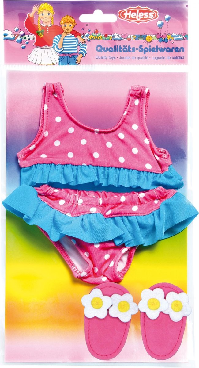 Heless dockbikini med tofflor, 28-35 cm