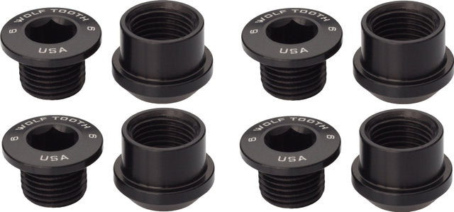 Wolf Tooth Components chainring bolt set, 4-arm 6mm