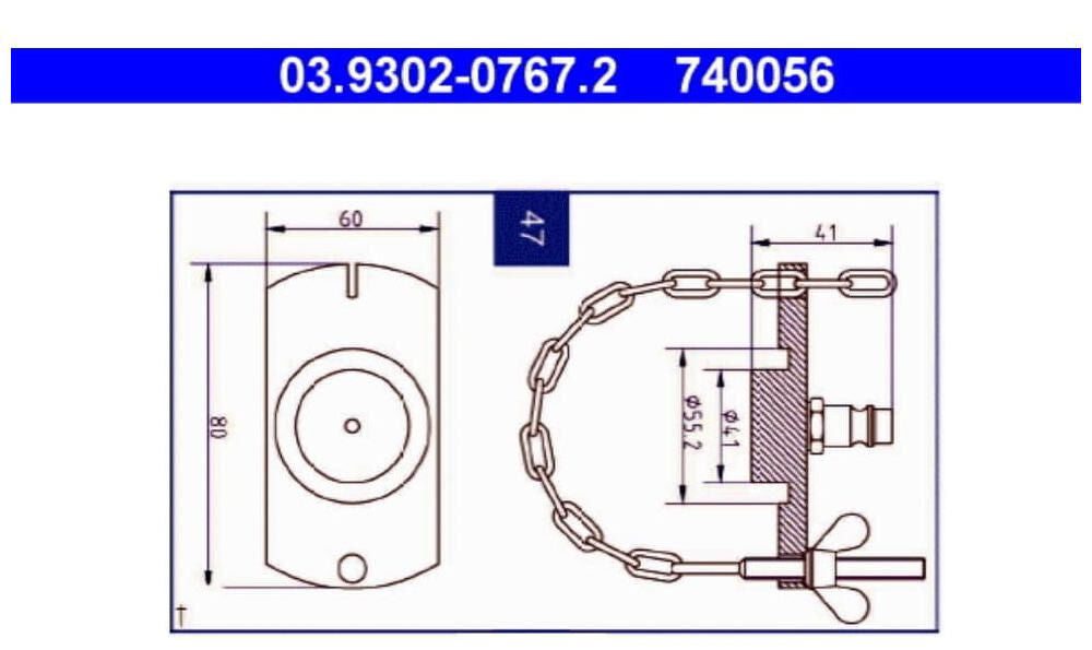 Ate vent connection air bleed neck id no. number 47