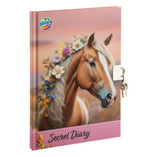 Diary with lock A5 horse collection 60 pages