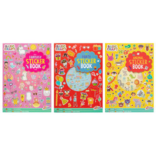 Grafix a4 sticker book 8 sheets 3 assorted | 6 pieces