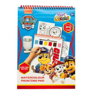 Canenco Paw Patrol Watercolour Paint Set Book - Incl. Brush