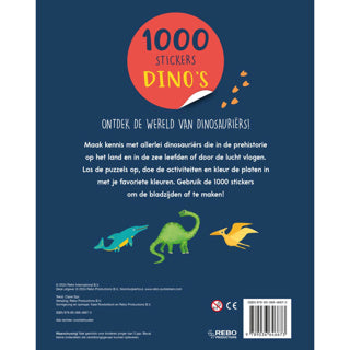 Boek stickerboek 1000 stickers dino's
