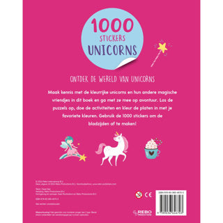 Boek stickerboek 1000 stickers unicorn