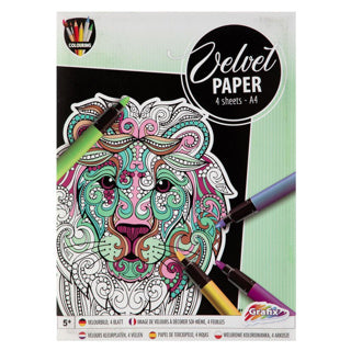 Painting on Velvet 4 Sheets 4 Assorti