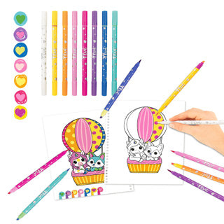 Ylvi coloring book with felt-tip pens