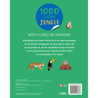 Buch Stickerboek 1000 Stickers Jungle