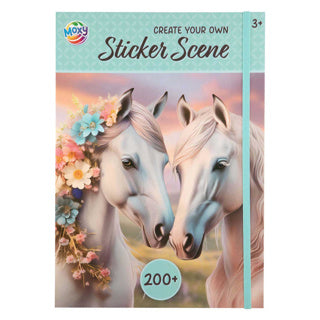 Sticker book luxury horse collection a4 200+ stickers