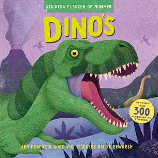 Book sticker by number dinosaurs
