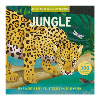 Book sticker by number jungle