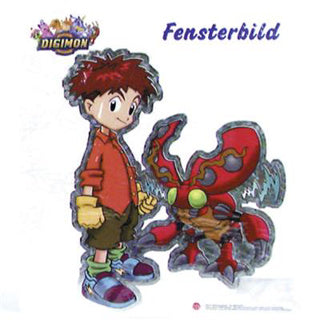 Vinduesmærkat digimon stort | 10 stk