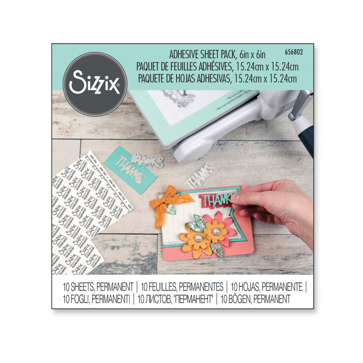 Sizzix • folhas autoadesivas 15x15cm