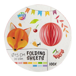 Creative Craft Group Folding leaves around 15 cm, 100 sheets of 10 colors