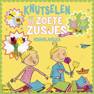 Sweet sisters folding leaves
