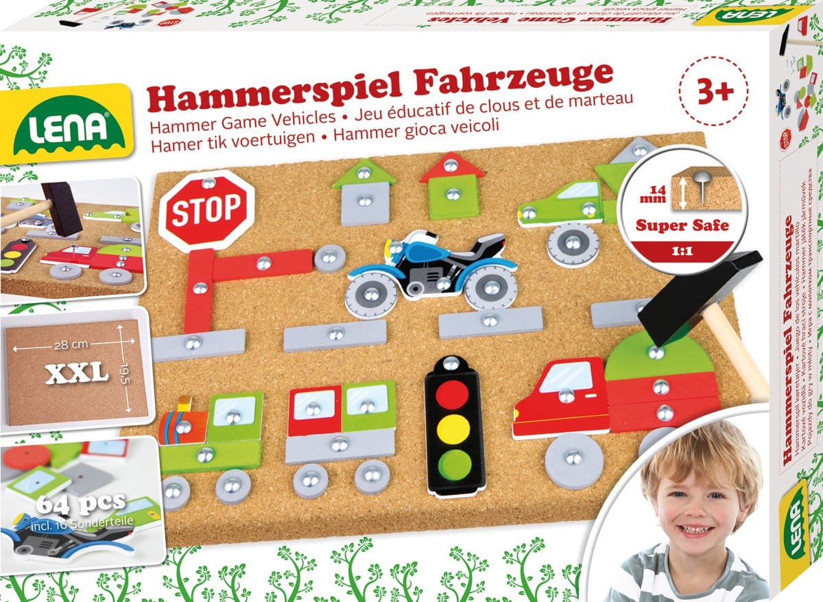 Lena Hamertje Tik Game con figure di legno e unghie 64