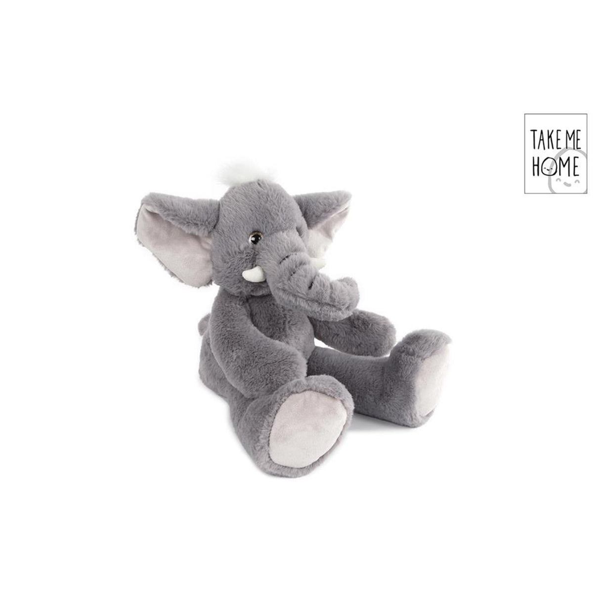 Take me home olifant pluche grijs 22cm