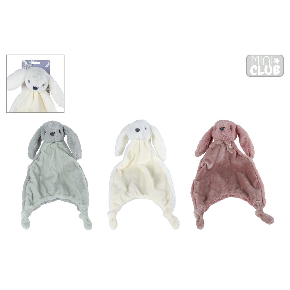 Mini club cuddle cloth rabbit 3ass 38cm