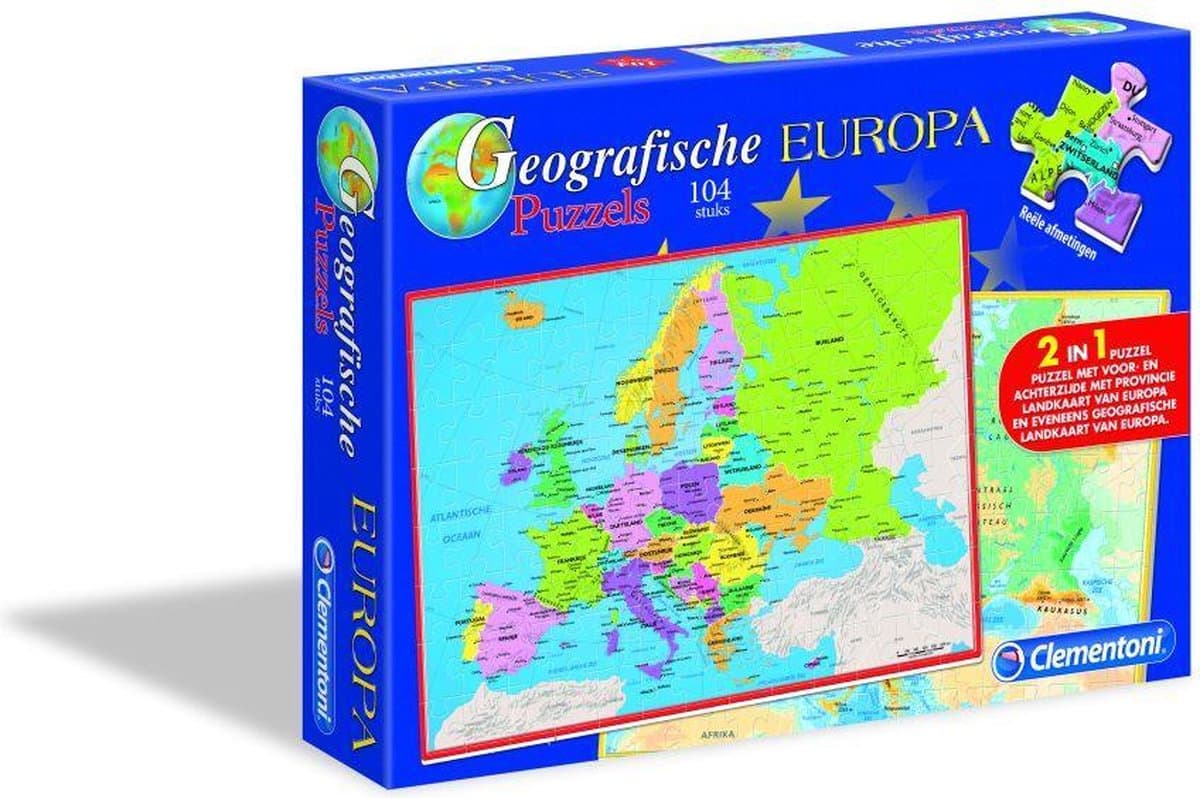 Clementoni Puzzle - Geographic map Europe -104 pieces
