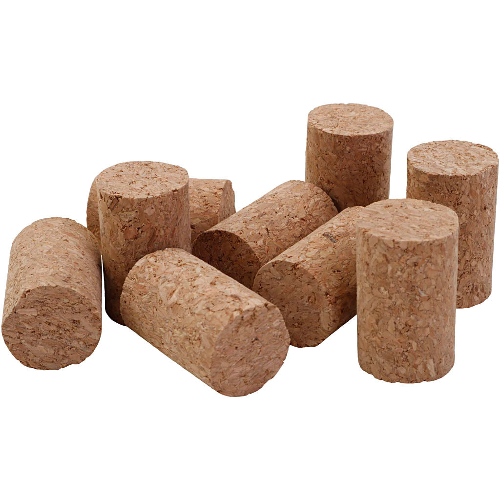 Creativ company corks, h: 4 cm, d 2.5 cm, size 4x2.5 cm, 50 pieces in a box