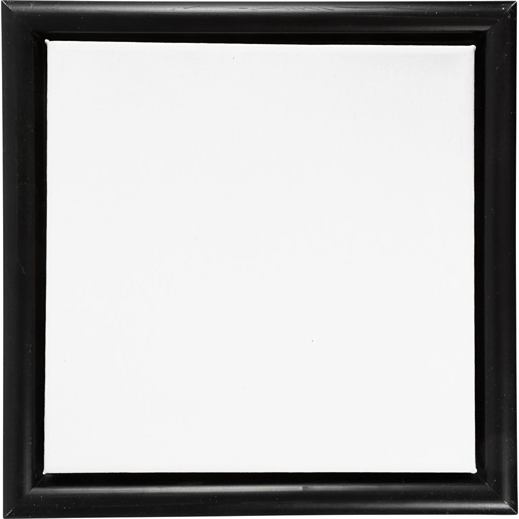 Creativ company canvas met lijst, afm 20x20 cm, 280 gr, zwart, wit, 1 stuk