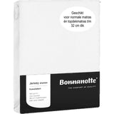 Bonnanotte aptemptas lakštinis džersis, baltas 90x200cm