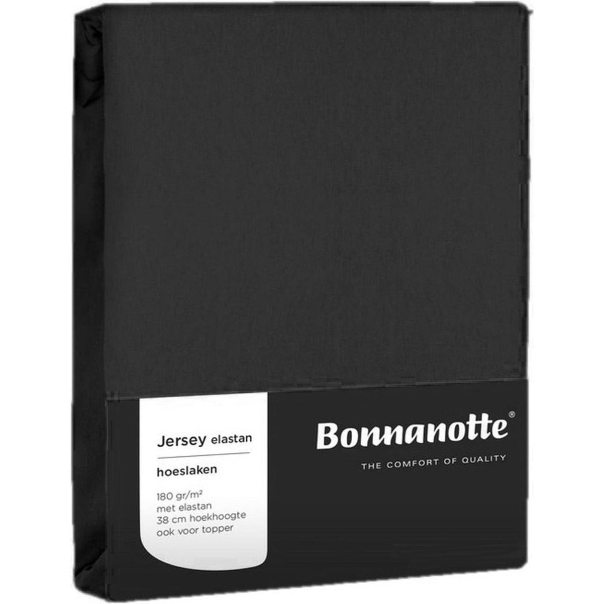 Bonnanotte pasform jersey sort 90x200cm