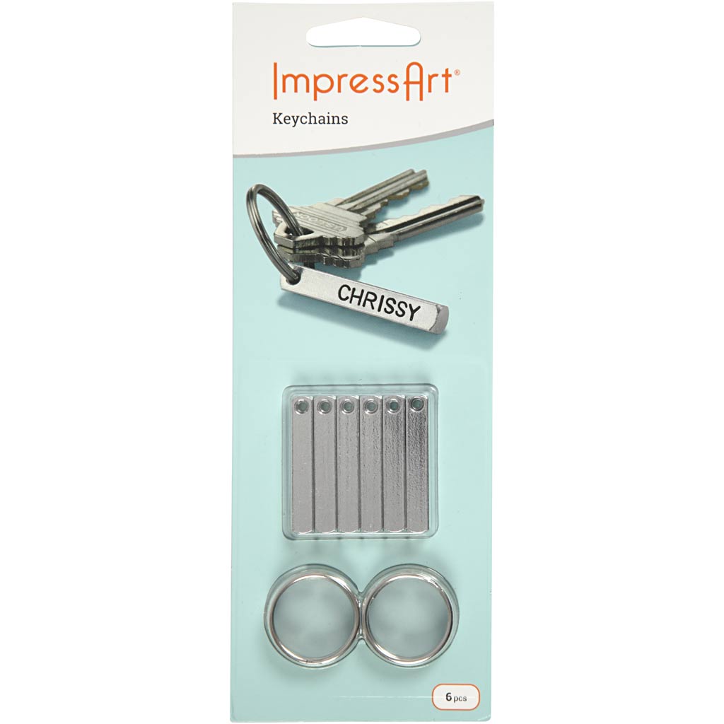 Impressart Schlësselring Set, Gréisst 40x5 mm, 6 Stécker, 1 Këscht