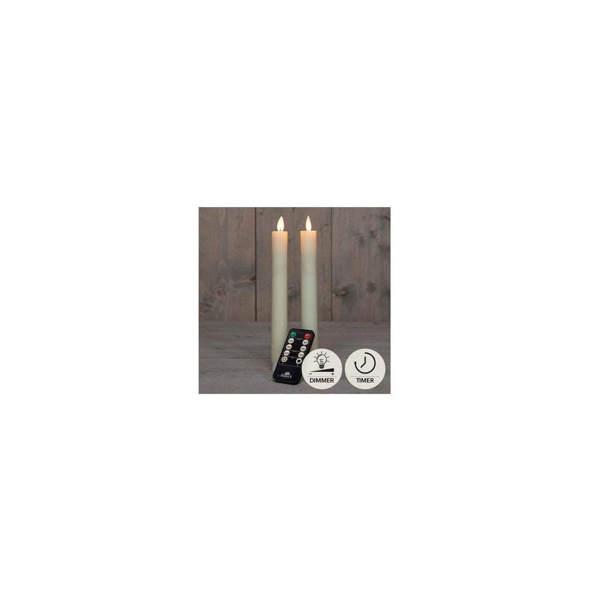 Anna s collection led dinner candles ivory moving flame