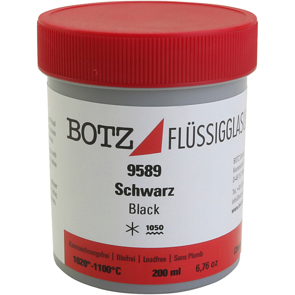 Glaze for clay, black, 200 ml 1 box