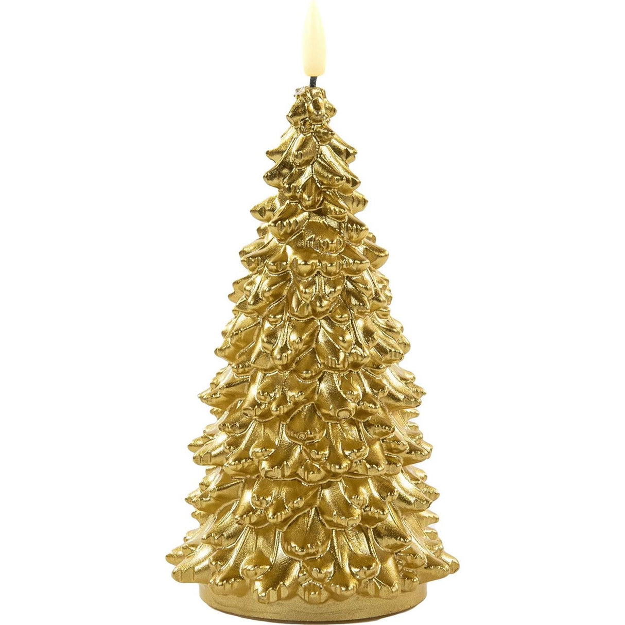 Anna's collection led kaars wax kerstboom goud 9,5x20cm