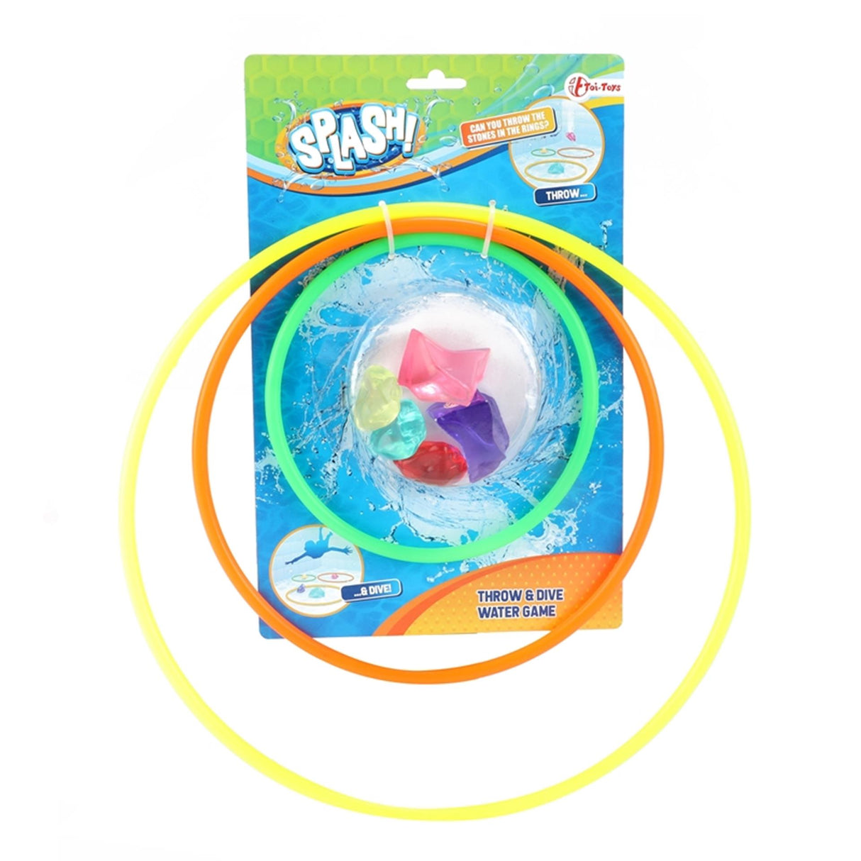 Splash ring toss game diving