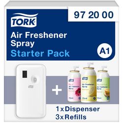 Air freshener Tork A1 starter pack 3 refills white