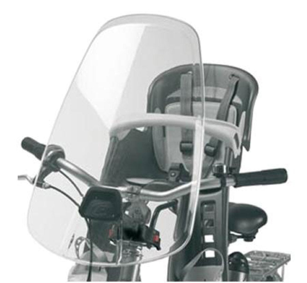 Siège de vélo Polisport pour Bilby Junior avec pare-brise noir gris