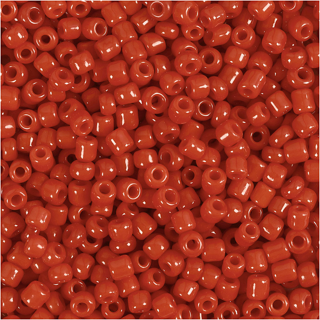 Creativ company rocailles, d 3 mm, afm 8 0, gatgrootte 0,6-1,0 mm, donkerrood, 25 gr 1 doos