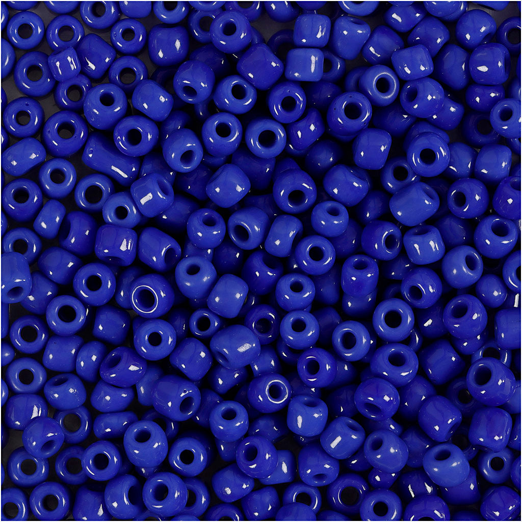 Creativ company rocailles, d 3 mm, afm 8 0, gatgrootte 0,6-1,0 mm, blauw, 25 gr 1 doos